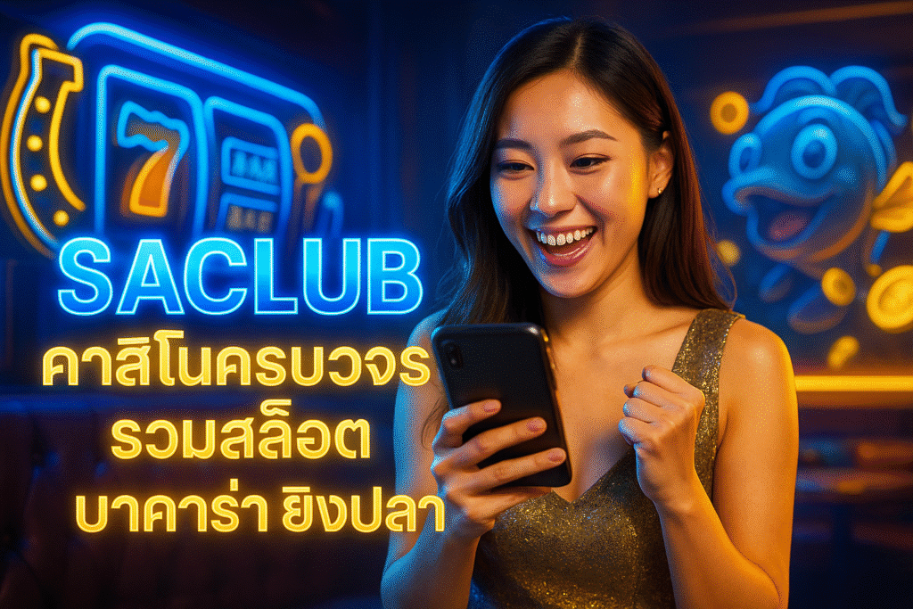 SACLUB คาสิโนครบวงจร รวมสล็อต บาคาร่า ยิงปลา